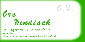 ors windisch business card